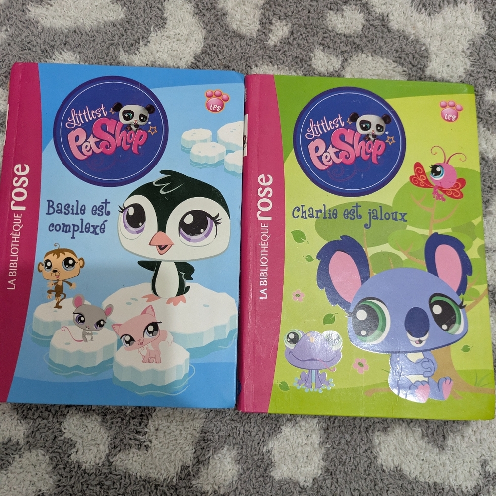🦋5/25$ Littlest Pet Shop French Children's Books Set